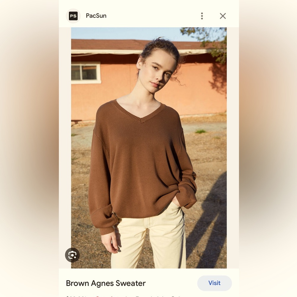 John Galt Brown Agnes Sweater